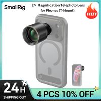 lente teleobjetivo smallrig con aumento de 2x para telefonos inteligentes 4x  5x lente optica 4k con montura t para iphone 17 pro max