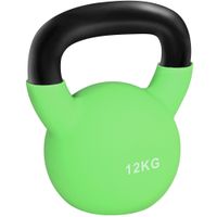 homcom pesa rusa 12kg de hierro fundido kettlebell para entrenamiento de fuerza