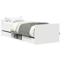 estructura de cama con cabecero piecero blanca 100x200 cm vidaxl