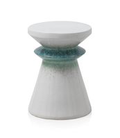 taburete ceramico color blanco