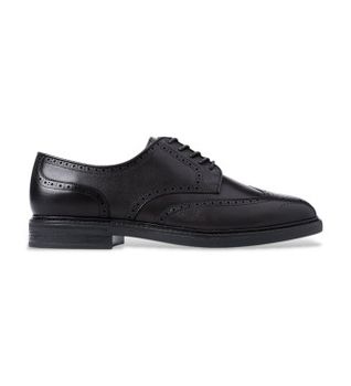 Polo Ralph Lauren para hombre. 803955640002 Mocasines de piel Asher negro (40), Plano, Cordones, Casual, Clásico