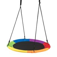 costway columpio nido ninos columpio redondo diametro 100cm altura ajustable carga hasta 150 kg
