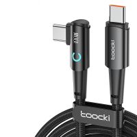 cable toocki tq-x25 5a 100w tipo c a tipo c pd carga rapida transmision de datos nucleo de cobre 1m2m largo para iphone