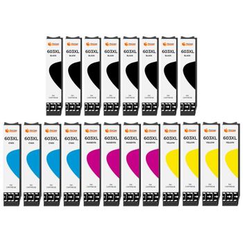 Pccom Essential Epson 603XL Cartucho Tinta Compatible Negro/Cian/Magenta/Amarillo Pack 20