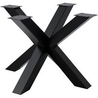 patas de mesa harlan metal negro 100x100x71 cm clp