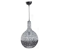 lampara de techo de metal y rattan 33x33x535120