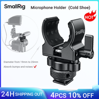 soporte de microfono para jaula de camara dslr smallrig zapata fria con abrazadera de choque de microfono de 19-25mm de diametro-2352