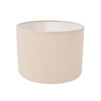 pantalla cipriota redondo tela pvc8886 con encaje e27 al15xd20cm beije