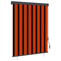 estor enrollable de exterior naranja y marron 140x250 cm vidaxl
