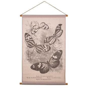 Lienzo pergamino de tela impresa multicolor 65x95x2,5h cm