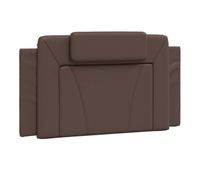 vidaxl cabecero de cama acolchado viana cuero sintetico marron 100 cm