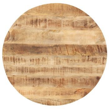Superficie De Mesa Redonda Madera Maciza De Mango 25-27 Mm 60cm Vidaxl