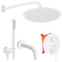 conjunto de ducha y banera eportado oculto rea lungo white  box