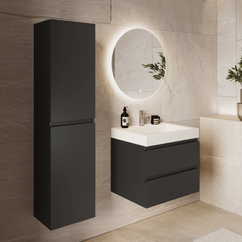 Mueble De Baño Azuro 60 Cm - Negro Mate Lomazoo