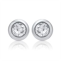 pendientes modernos de plata 925 con circonita