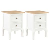 mesitas de noche 2 unidades mdf blanco 35x30x49 cm vidaxl