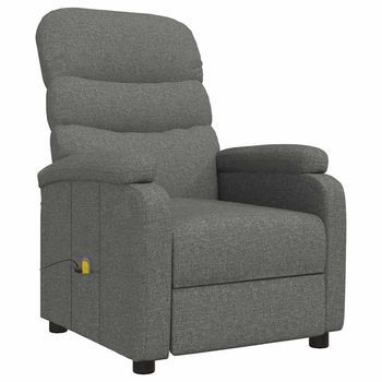Sillón De Masaje De Tela Gris Oscuro Cfw894535
