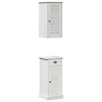 mueble de cuarto de bano vigo 2 uds y antiguo 37 x 34 x 80 cm vidaxl