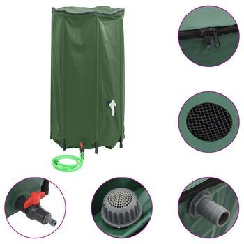 Depósito De Agua Plegable Con Grifo Pvc 380 L Vidaxl