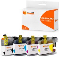 pccom essential brother lc223lc221 cartucho tinta compatible negrocianmagentaamarillo pack 4
