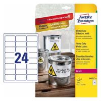 etiqueta para impresora autoadhesiva avery l4773-8 a4 poliester laser permanente