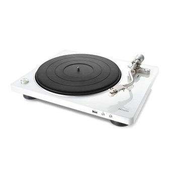Tocadiscos Denon DP-450USB USB MP3/WAV Tracción por correa con previo phono Blanco