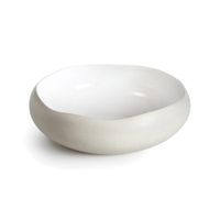 cuenco 22 x 22 x 78 cm gres natural blanco