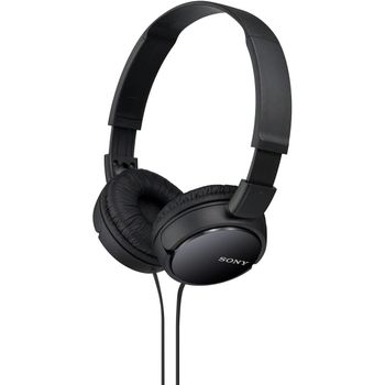 Sony MDR-ZX110 - Auriculares Cerrados Sobre la Oreja Diadema | Almohadillas Cómodas | Jack 3.5 mm - Color: Negro