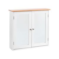 armario con espejo de pared para bano 17 x 60 cm almacenaje mdf estilo escandinavo blanco alamos