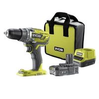 ryobi r18dd3-220s taladro atornillador a bateria one de 18v portabrocas sin llave de 13mm verdenegro