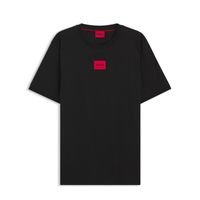 hugo camiseta en punto de algodon negra 50447978-001
