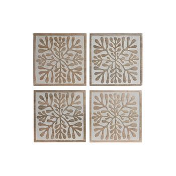 Decoracion Pared Set 4 Mango 60x2,5x60 Floral 3d