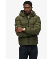 superdry para hombre m5011905a chaqueta acolchada hooded sports verde s casual poliester