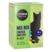 cosma original pouches in jelly 6 x 100g - mixed pack 4 varieties