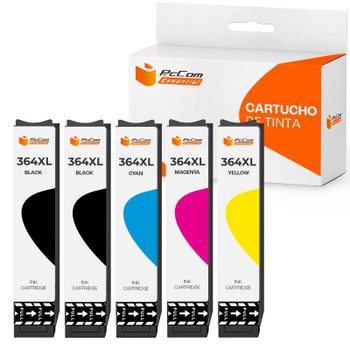 Pccom Essential Cartucho Tinta Compatible HP 364XL Negro/Cian/Magenta/Amarillo Pack 5
