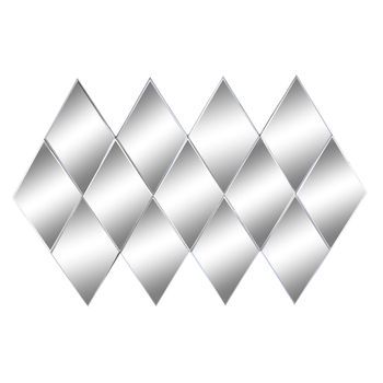 Espejo Cristal Madera 120x2x80 Rombos Ahumado