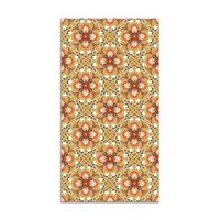 panorama alfombra vinilica baldosa modelo oriental naranja 200x200 cm