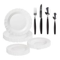 juego de vajilla de 24pzs blanco  set de 32pzs de cuberteria