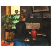 legendarte - cuadro lienzo impresion digital - moment musicale - charles frederic ulrich - decoracion pared cm 60x80