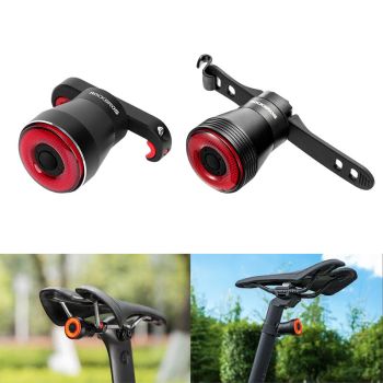 ROCKBROS Q5 Luz trasera de bicicleta inteligente con sensor de freno automático, sensor de vibración, función de activac