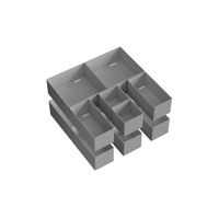 organizador cajones divisores cajas plegables tela no tejida para calcetines gris paloma  juego de 12