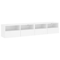 muebles de pared tv 2 uds madera ingenieria blanco 80x30x30 cm vidaxl