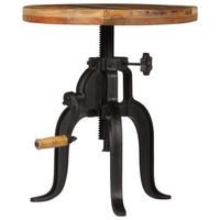 mesa auxiliarrmesa de centrormesita de centro madera reciclada y hierro fundido 45x45-62 cm