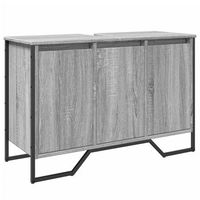 armario lavabo bano  mueble de bano madera ingenieria gris sonoma 91x35x60 cm