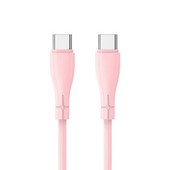 Cool Cable USB Silicona Universal Tipo-C a Tipo-C 1m Rosa