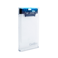 caja externa sct-2533 25 coolbox transparente usb 30
