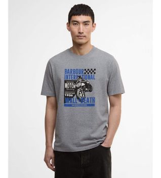 Barbour international para hombre. MTS1479 Camiseta Weekender gris (M), Algodón, Manga corta