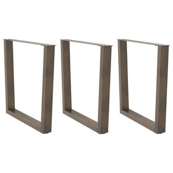 Patas Para Mesa De Comedor En Forma De V (3 Unidades, Acero Natural, 80 X 72-73,3 Cm) Vidaxl