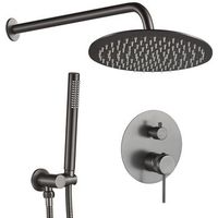 conjunto de ducha emoptrado ocult rea lungo grip titanium  box