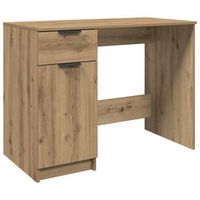escritorio de madera de ingenieria roble artisan 100x50x75 cm vidaxl
